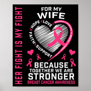 Fight is Fight Wife Breast Cancer Awareness Poster