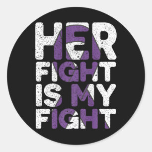 Fight Is My Fight Alzheimerheimer's Awareness Classic Round Sticker