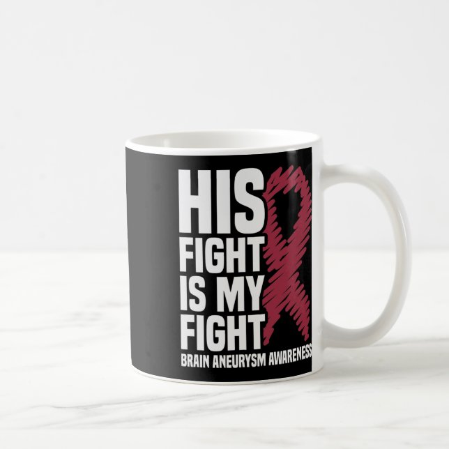 Fight Is My Fight Brain Aneurysm Awareness 3  Coffee Mug (Right)