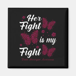 Fight Is My Fight Brain Aneurysm Awareness Butterf Magnet