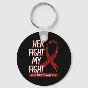 Fight Is My Fight Brain Aneurysm Awareness Fighter Key Ring