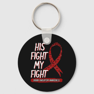 Fight Is My Fight Brain Aneurysm Awareness Fighter Key Ring