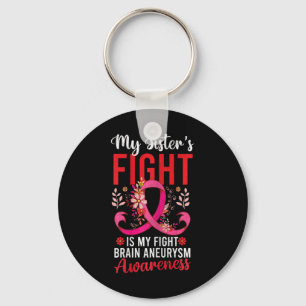 Fight Is My Fight Brain Aneurysm Awareness Graphic Key Ring