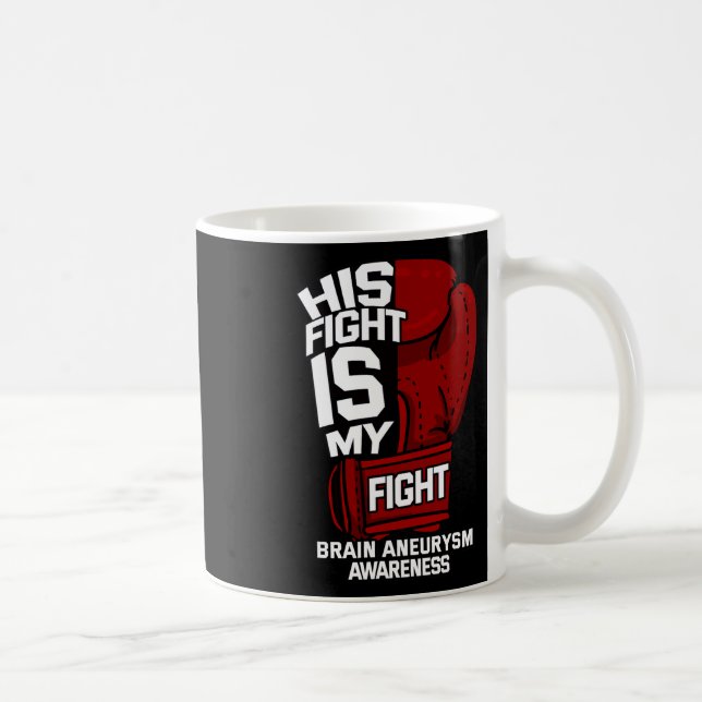 Fight Is My Fight Brain Aneurysm Awareness Support Coffee Mug (Right)