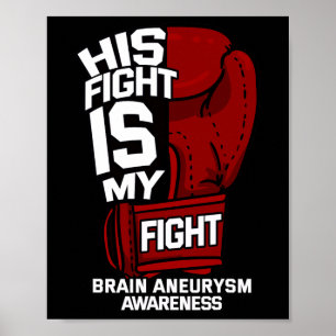 Fight Is My Fight Brain Aneurysm Awareness Support Poster