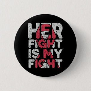 Fight Is My Fight Brain Aneurysm Support  6 Cm Round Badge