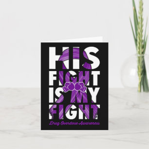 Fight Is My Fight Drug Overdose Awareness Purple R Card
