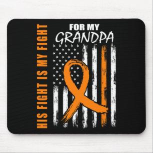 Fight Is My Fight Grandpa Leukaemia Awareness Flag Mouse Pad