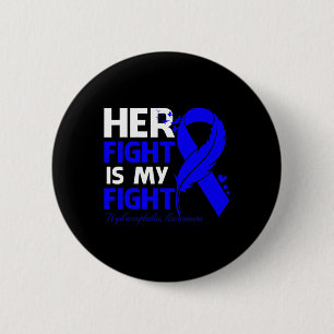 Fight Is My Fight Hydrocephalus Awareness Feather  6 Cm Round Badge