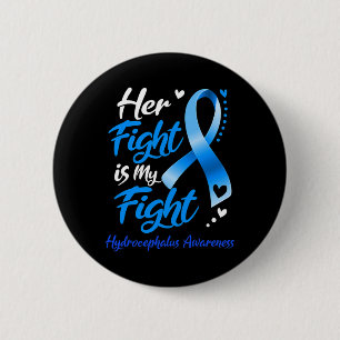 Fight Is My Fight Hydrocephalus Awareness Ribbon 6 Cm Round Badge