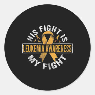 Fight Is My Fight Leukaemia Awareness 4  Classic Round Sticker