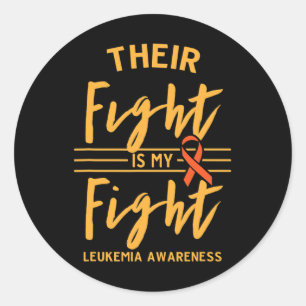 Fight Is My Fight Leukaemia Awareness Classic Round Sticker