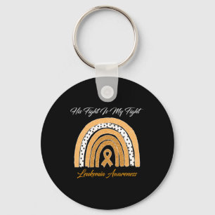 Fight Is My Fight Leukaemia Awareness Rainbow  Key Ring