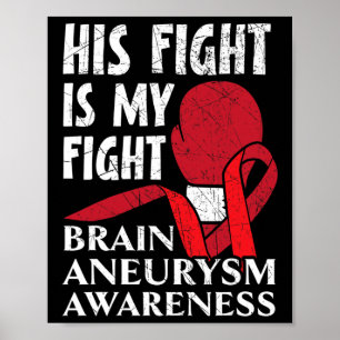 Fight Is My Fight Medical Condition Aneurysm Aware Poster