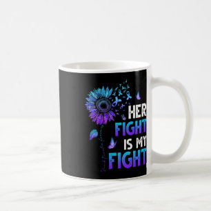 Fight Is My Fight Teal And Purple Ribbon Suicide A Coffee Mug