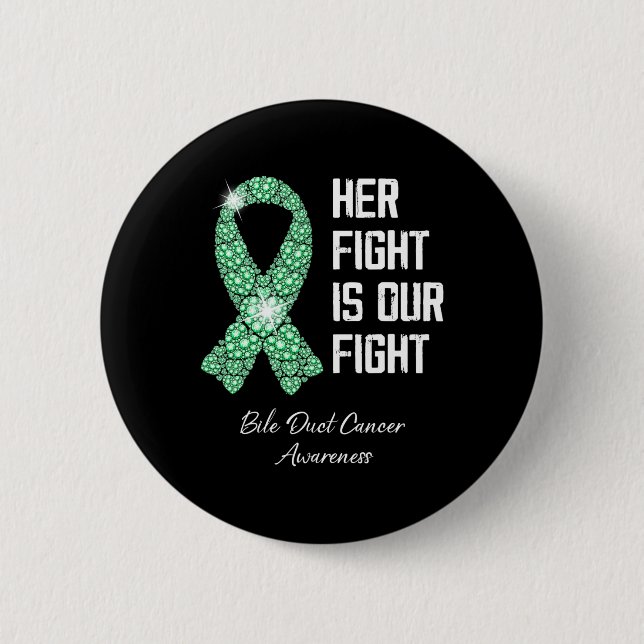 Fight Is Our Fight Bile Duct Cancer Awareness Mont 6 Cm Round Badge (Front)