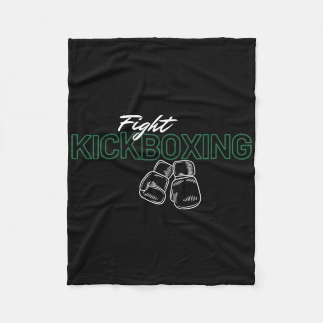 Fight Kickboxing  Fleece Blanket (Front)
