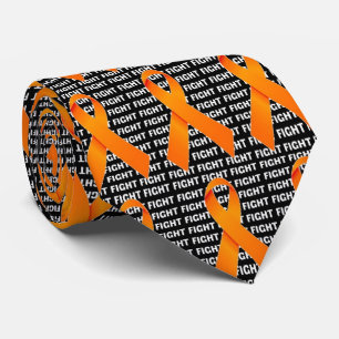 Fight Kidney Cancer Orange Ribbon Tie