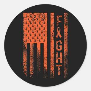 Fight Leukaemia Awareness Classic Round Sticker