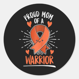 Fight Leukaemia Design for a Mum of a Warrior  Classic Round Sticker