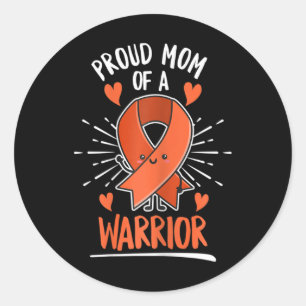 Fight Leukaemia Design For A Mum Of A Warrior  Classic Round Sticker