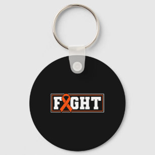 Fight Leukaemia Orange Ribbon 1 Key Ring