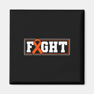 Fight Leukaemia Orange Ribbon 1 Magnet