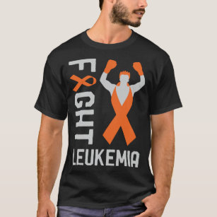 Fight Leukemia Cancer Awareness Day Ribbon Fighter T-Shirt