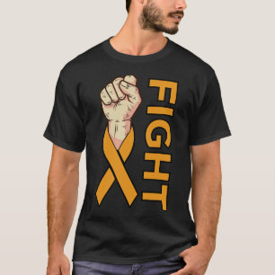 Fight Leukemia Cancer Orange Ribbon Awareness Supp T-Shirt