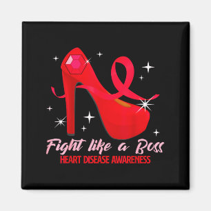 Fight Like A Boss Heart Health Heart Disease Aware Magnet