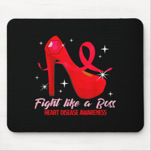 Fight Like A Boss Heart Health Heart Disease Aware Mouse Pad