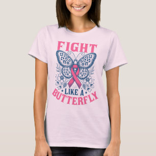Fight Like A Butterfly Breast Cancer Awareness T-Shirt