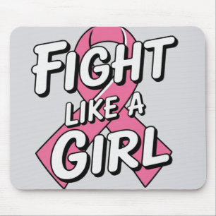 Fight Like a Girl   Breast Cancer Awareness Design Mouse Pad