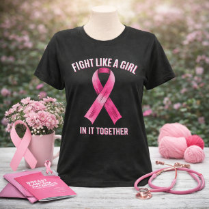 Fight Like a Girl Pink Ribbon Breast Cancer T-Shirt