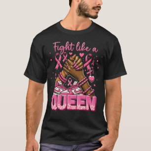 Fight Like a Queen Breast Cancer Awareness Month T-Shirt