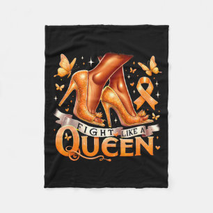 Fight Like A Queen Multiple Sclerosis Awareness Fleece Blanket