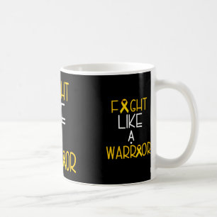Fight Like a Warrior Childhood Cancer  Awareness T Coffee Mug