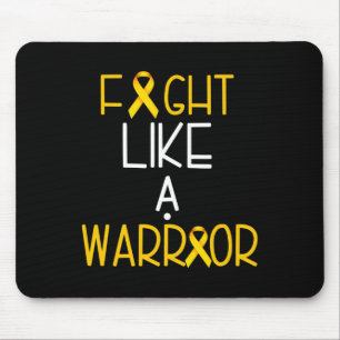 Fight Like a Warrior Childhood Cancer  Awareness T Mouse Pad