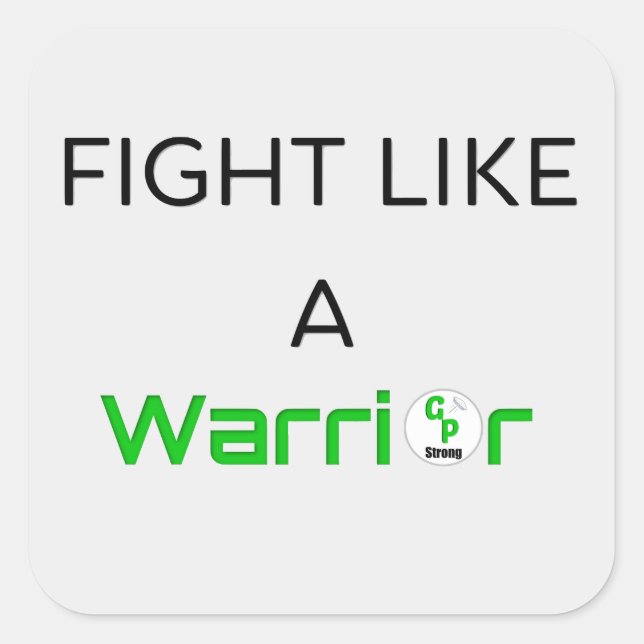 Fight Like A Warrior Sticker (Front)