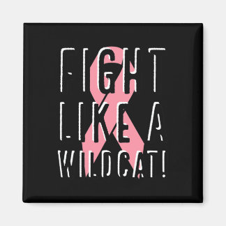 Fight Like A Wildcat Breast Cancer Awareness Pink  Magnet