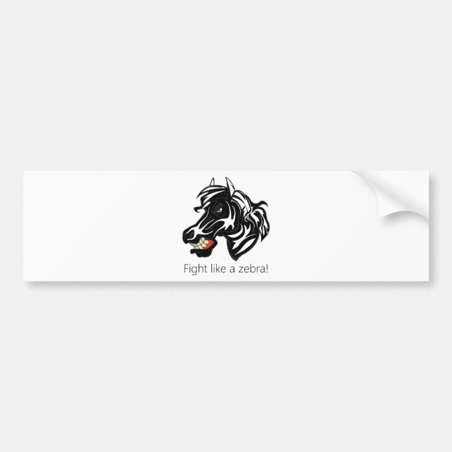 Fight Like a Zebra Bumper Sticker (Front)