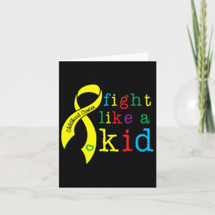 Fight Like Kid Childhood Cancer Awareness Retro Go Card