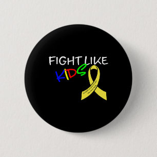 Fight Like Kids Childhood Cancer Awareness Month G 6 Cm Round Badge