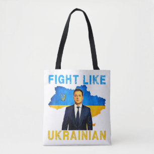 Fight Like Ukrainian I stand with Ukraine Volodymy Tote Bag