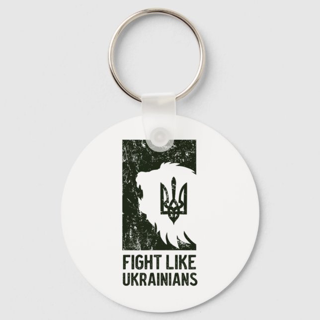 Fight Like Ukrainian  Key Ring (Front)