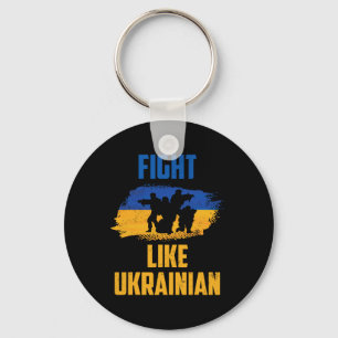 Fight Like Ukrainian Ukraine Support Warriors Patr Key Ring