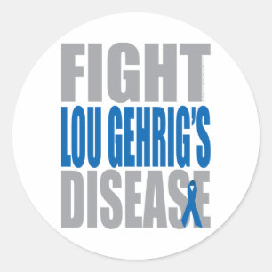 Fight Lou Gehrig's Disease Classic Round Sticker