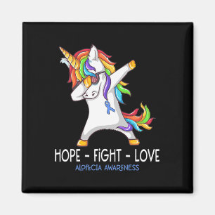 Fight Love Alopecia Awareness Support Alopecia War Magnet