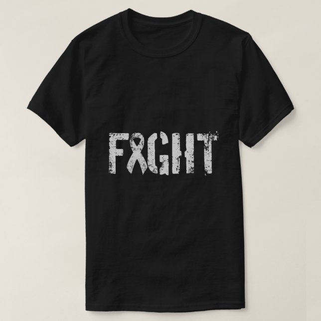 Fight Lung Cancer - Military Style Awareness Ribbo T-Shirt (Design Front)