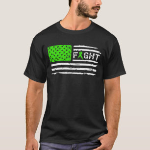 Fight Lymphoma Cancer American Flag Vintage T-Shirt